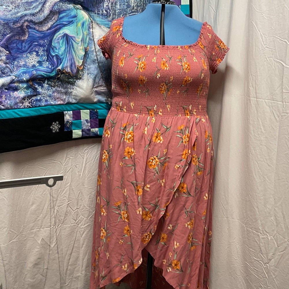 Ricki's Pink Floral High Low Dress